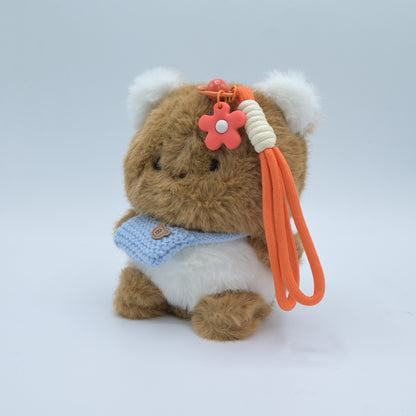 Fluffy Bear Plush Keychain