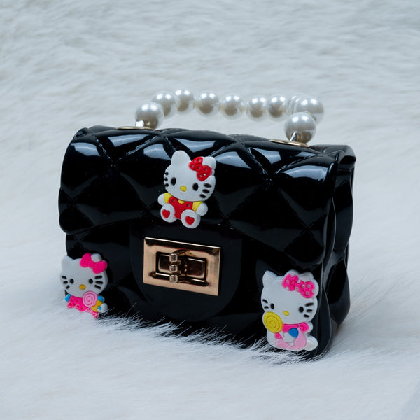 Pearl Handle Kids Handbag – Cute Hello Kitty Design