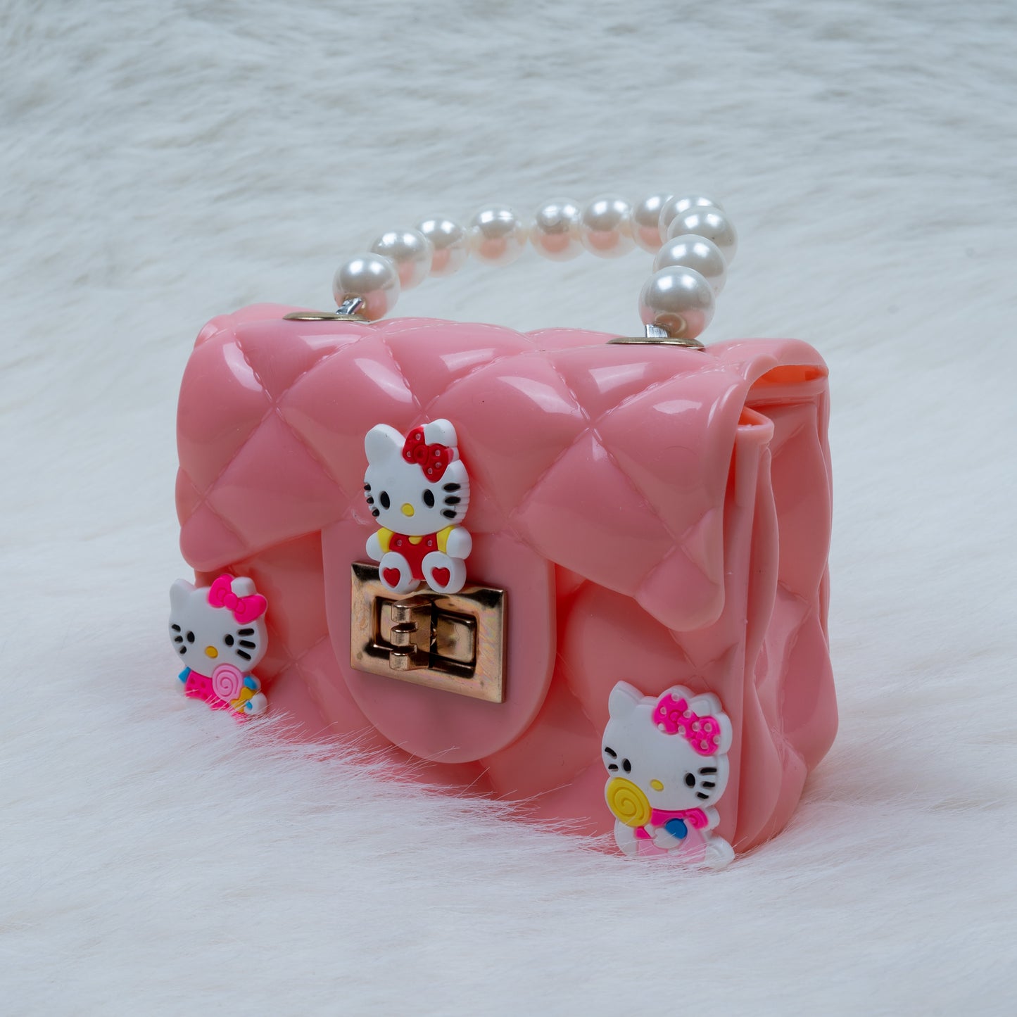 Pearl Handle Kids Handbag – Cute Hello Kitty Design