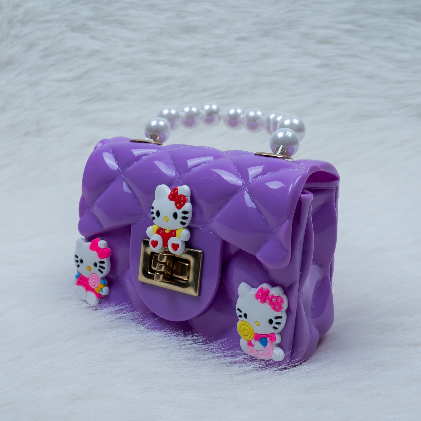 Pearl Handle Kids Handbag – Cute Hello Kitty Design