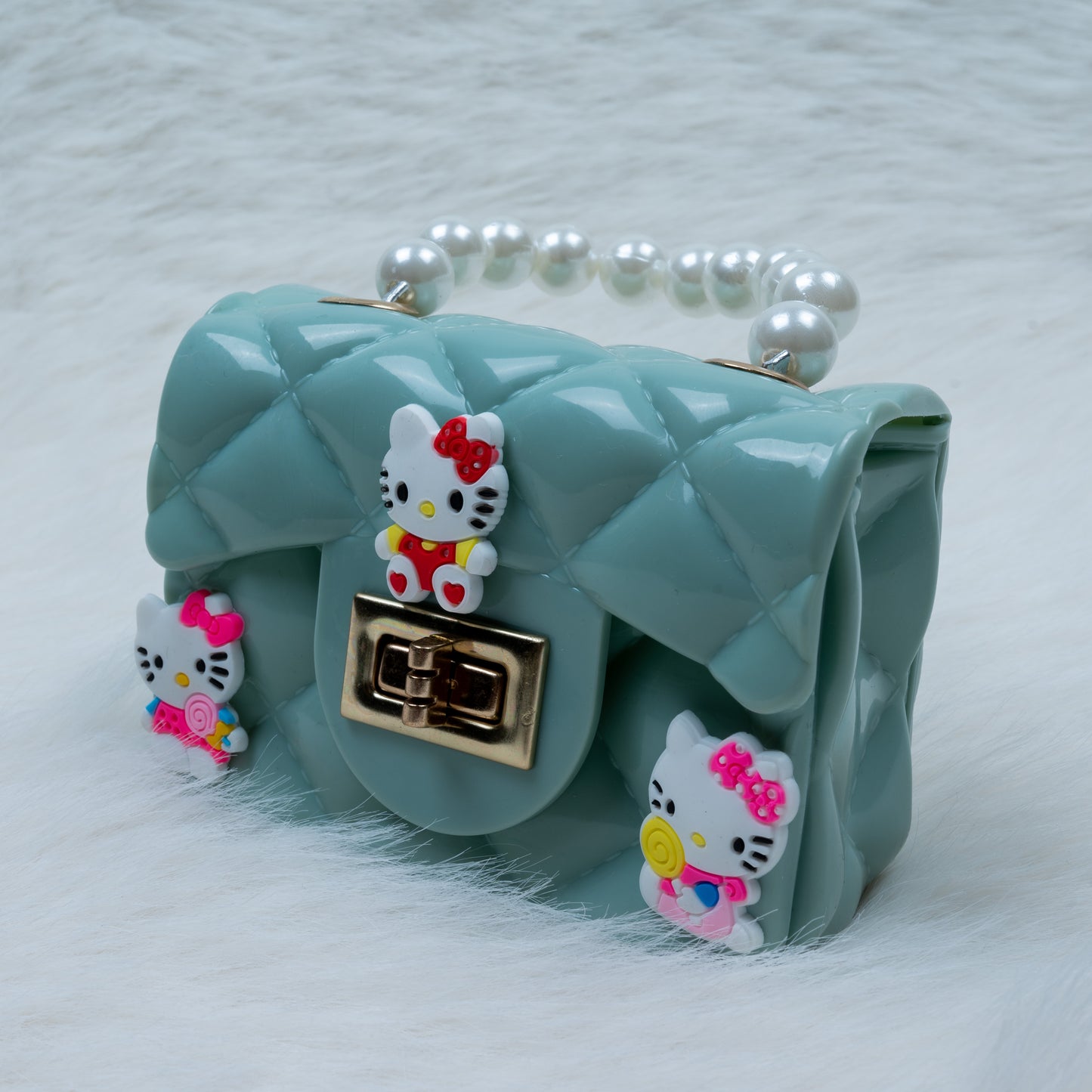 Pearl Handle Kids Handbag – Cute Hello Kitty Design