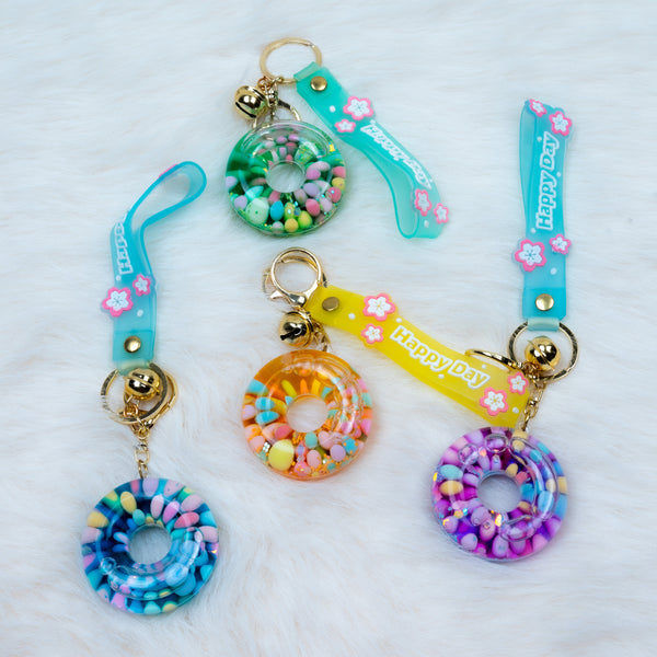 'Happy Day' Sweet Donut Resin Keychain (012)