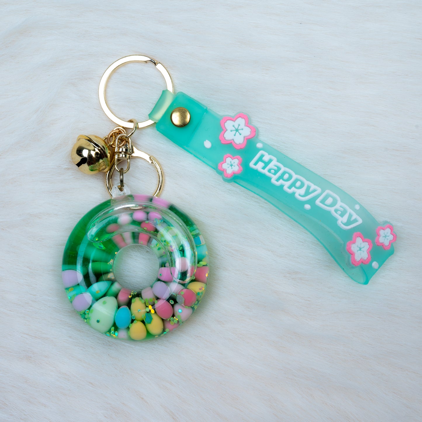 'Happy Day' Sweet Donut Resin Keychain (012)