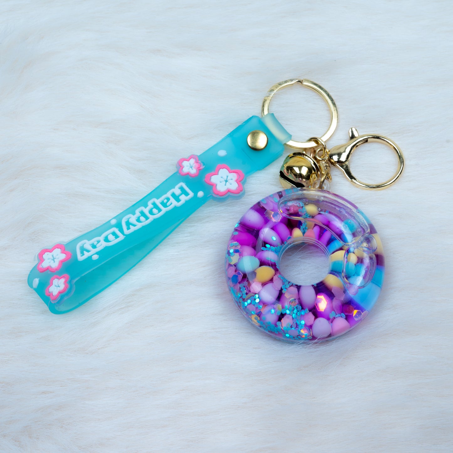 'Happy Day' Sweet Donut Resin Keychain (012)