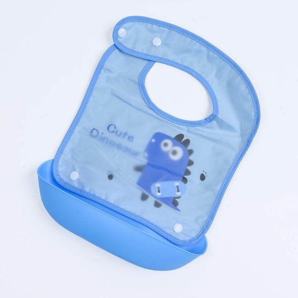 Sweet Time Easy-Clean Pocket Baby Bib (Blue)