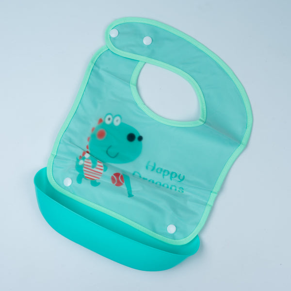 Sweet Time Easy-Clean Pocket Baby Bib (Green)