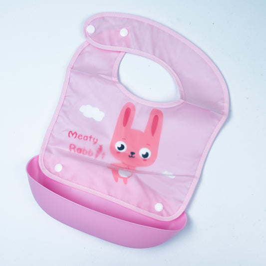 Sweet Time Easy-Clean Pocket Baby Bib (Pink)