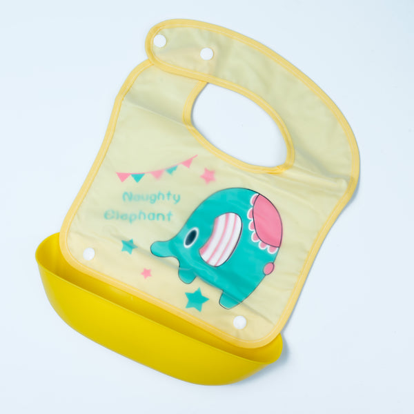 Sweet Time Easy-Clean Pocket Baby Bib (Yellow)