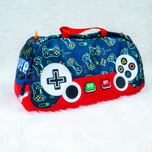 Super Gamer Kids’ Duffle Bag – Blue & Red