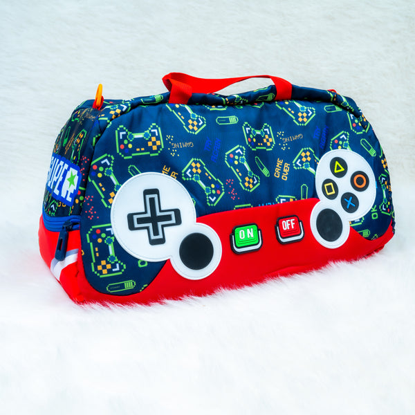 Super Gamer Kids’ Duffle Bag – Blue & Red
