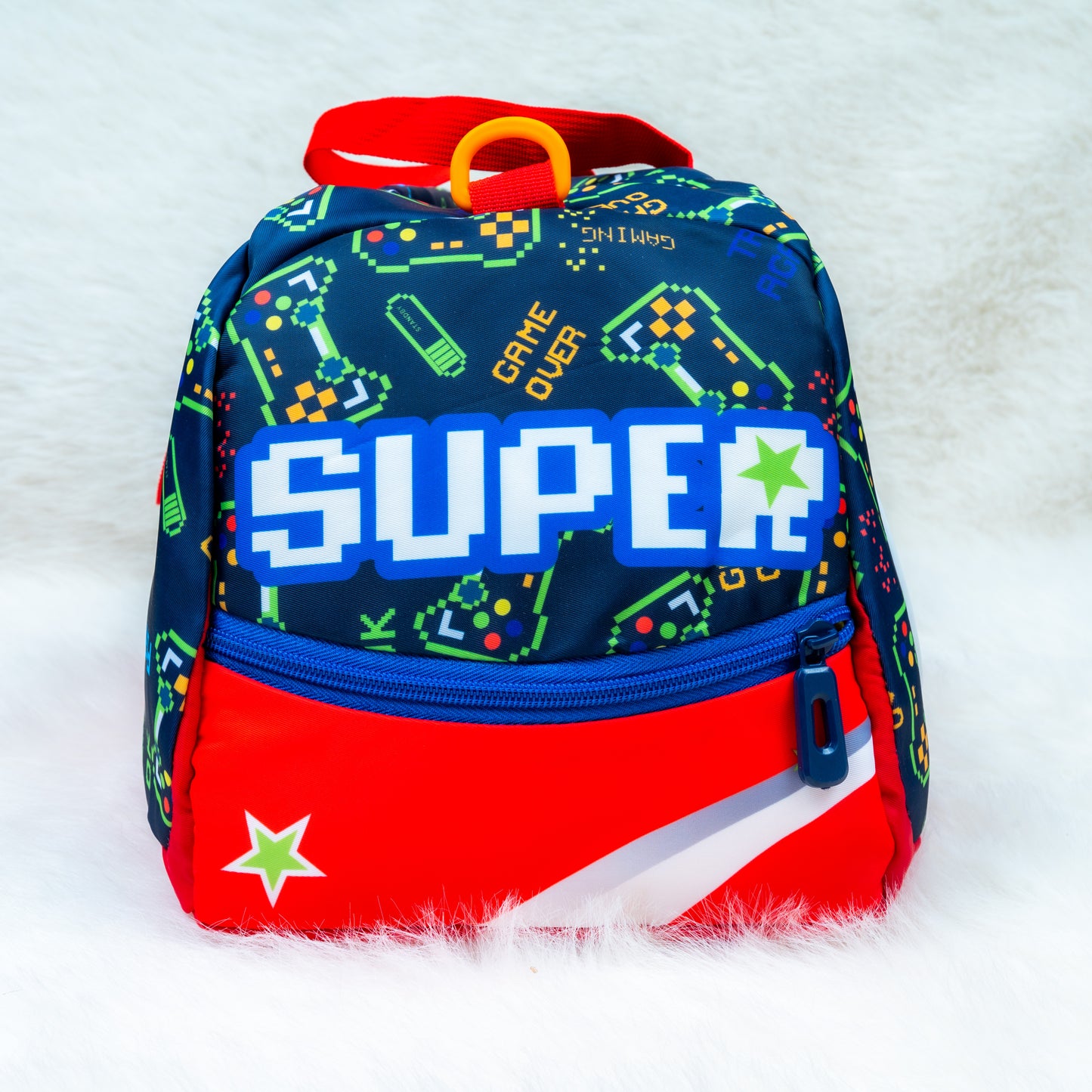 Super Gamer Kids’ Duffle Bag – Blue & Red