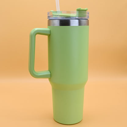 Premium Stainless Steel Handle Tumbler (With Straw & Lid)