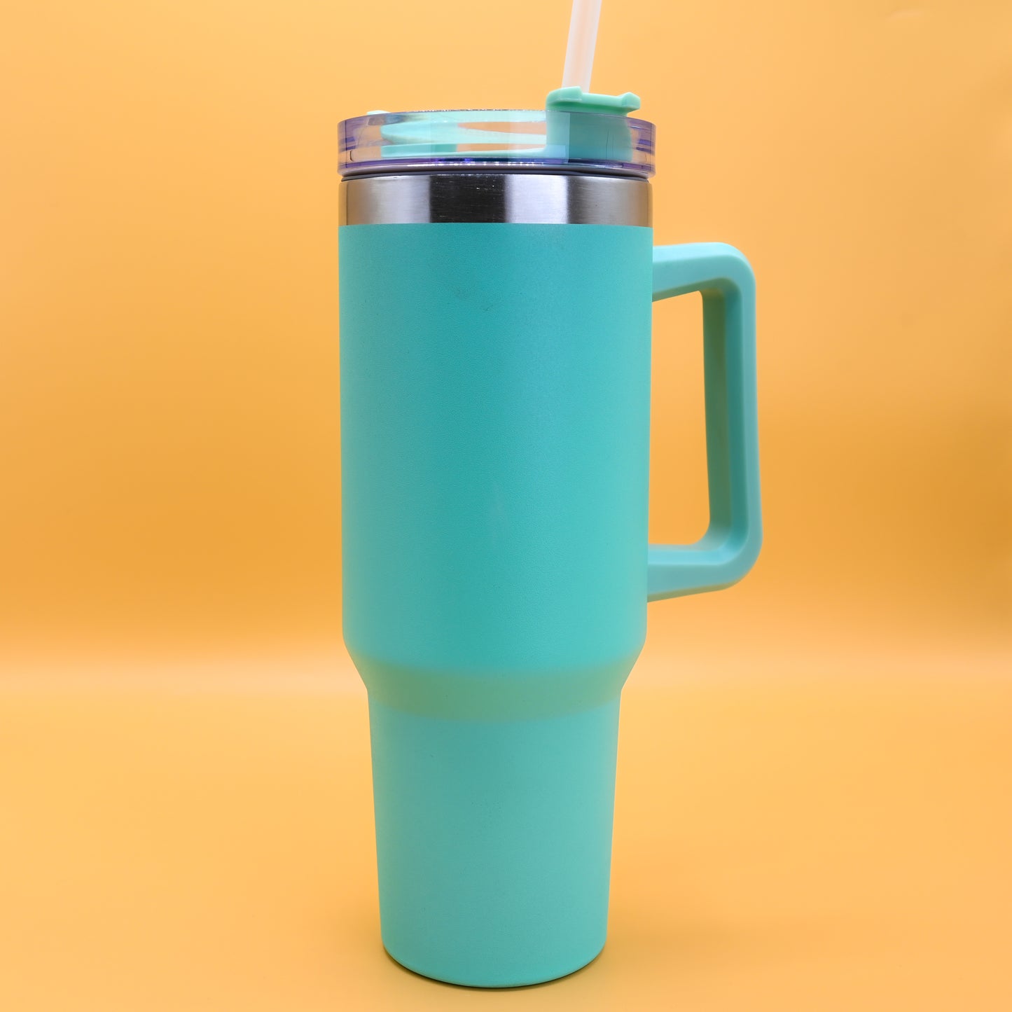 Premium Stainless Steel Handle Tumbler (With Straw & Lid)
