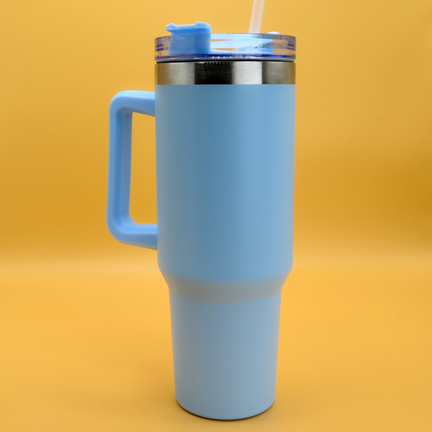 Premium Stainless Steel Handle Tumbler (With Straw & Lid)