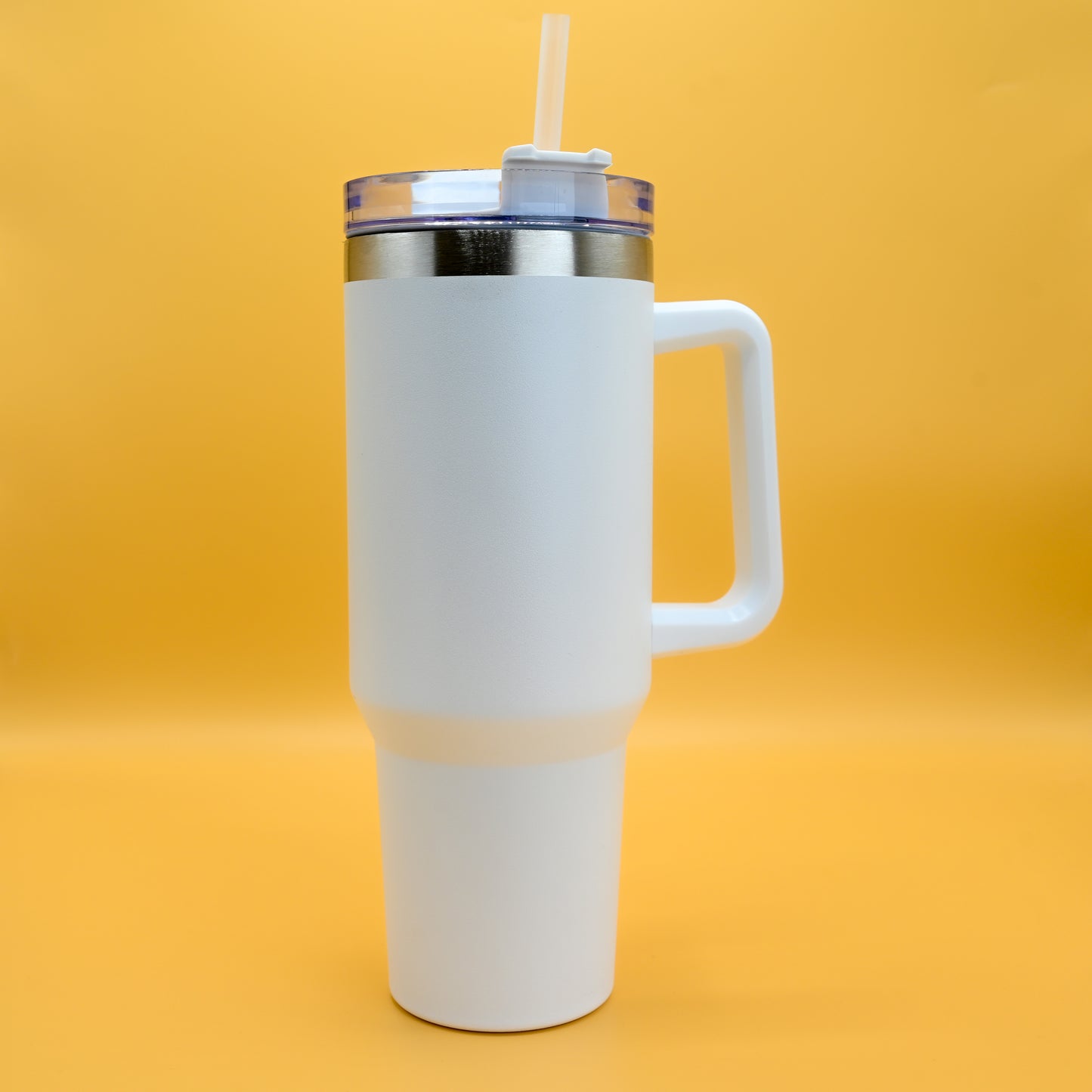 Premium Stainless Steel Handle Tumbler (With Straw & Lid)