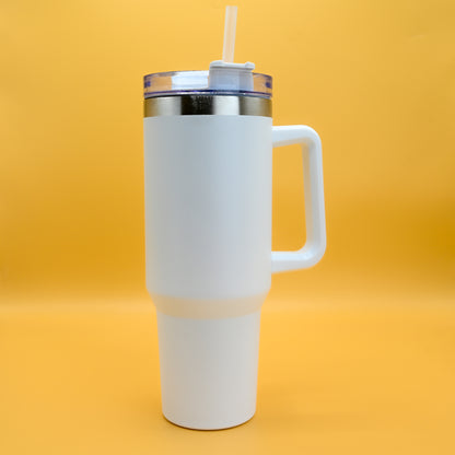 Premium Stainless Steel Handle Tumbler (With Straw & Lid)