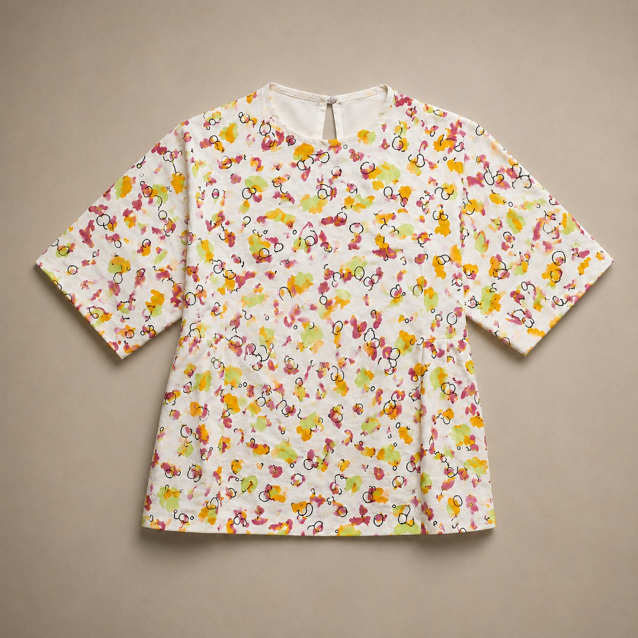 Girls Floral Print Cotton Lawn Peplum Top – Lightweight Summer Casual Wear