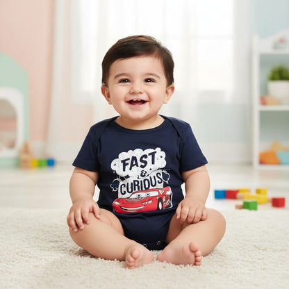 Disney Cars "Fast & Curious" Baby Romper