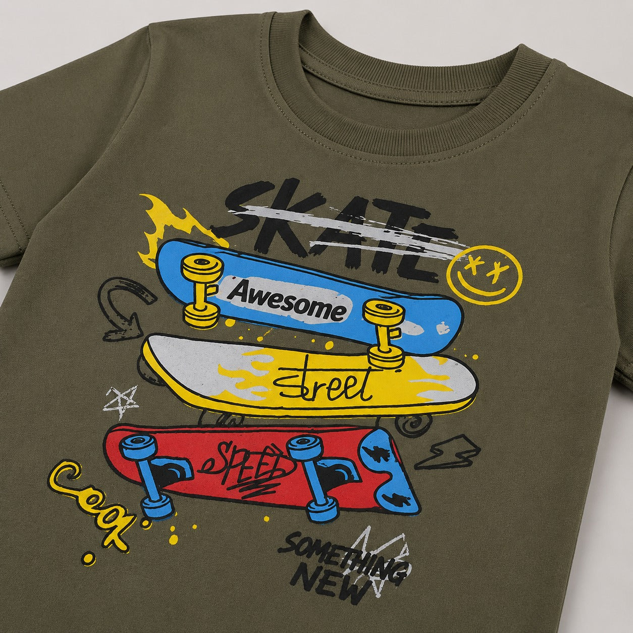 Kids Skateboard Graphic Summer Co-Ord Set EB-287