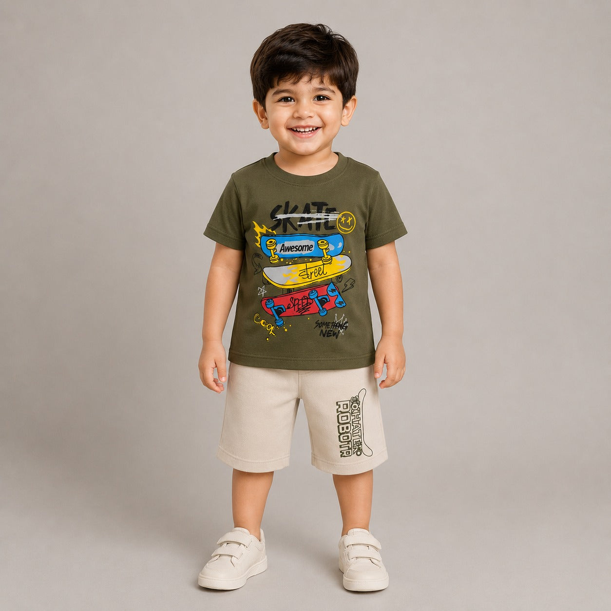 Kids Skateboard Graphic Summer Co-Ord Set EB-287