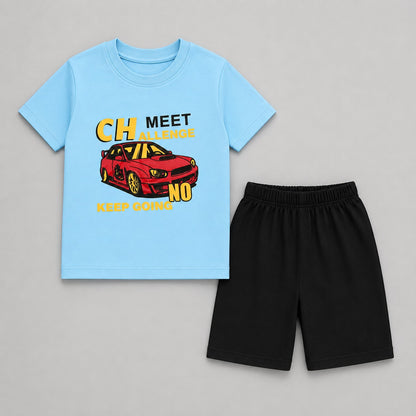 Kids Car Graphic Summer Co-Ord Set EB-284