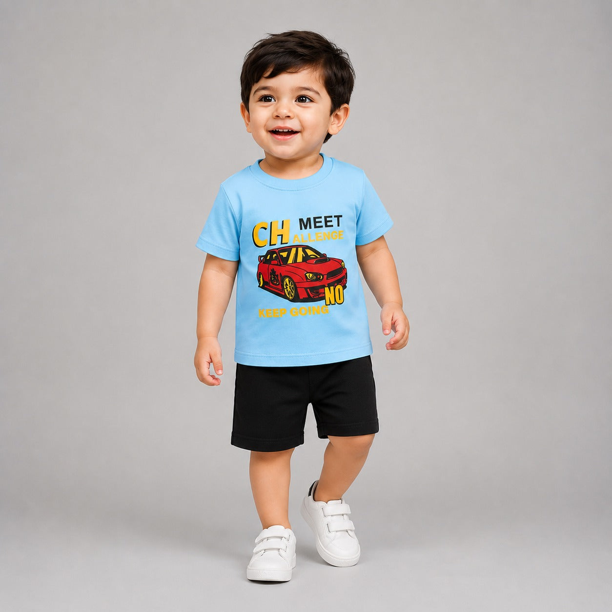 Kids Car Graphic Summer Co-Ord Set EB-284