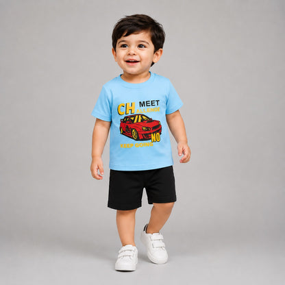 Kids Car Graphic Summer Co-Ord Set EB-284