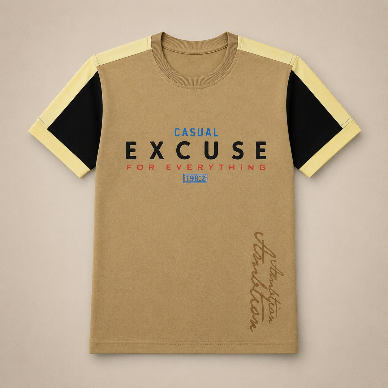 China Important Fabric Casual Excuse Graphic Crew-Neck T-Shirt (EB 350)