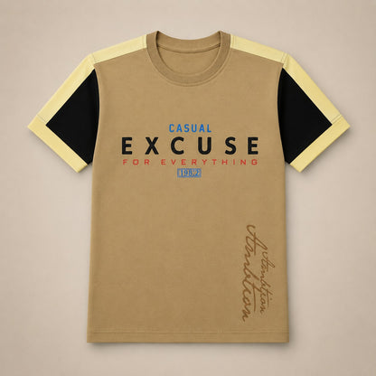 China Important Fabric Casual Excuse Graphic Crew-Neck T-Shirt (EB 350)