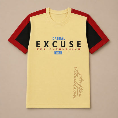 China Important Fabric Casual Excuse Graphic Crew-Neck T-Shirt (EB 350)