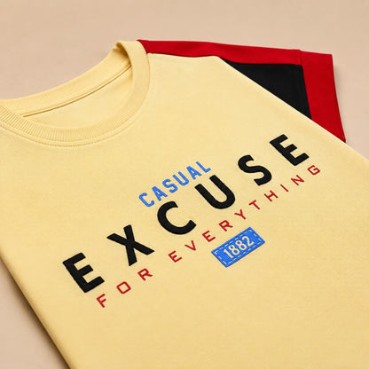China Important Fabric Casual Excuse Graphic Crew-Neck T-Shirt (EB 350)