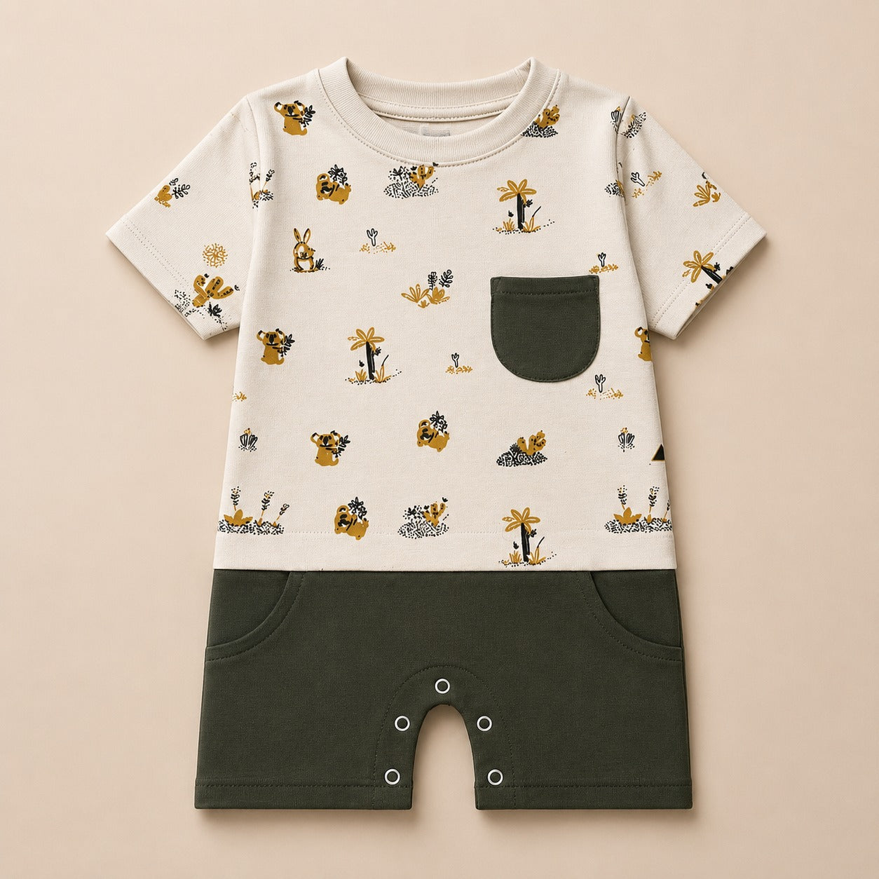 Baby Boys Premium Summer Romper Set | Soft Cotton Printed Outfit | Comfortable Casual Wear for Infants & Toddlers