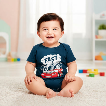 Disney Cars "Fast & Curious" Baby Romper