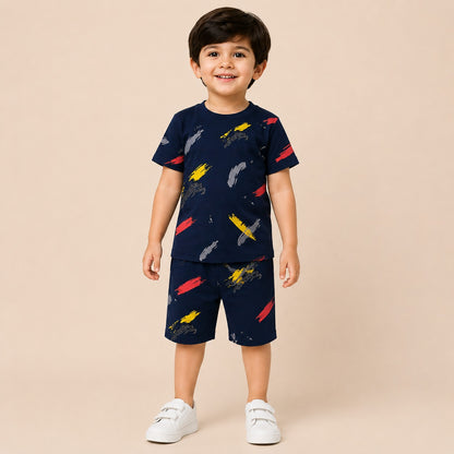 Kids Printed Summer Co-Ord Set  (EB-298)