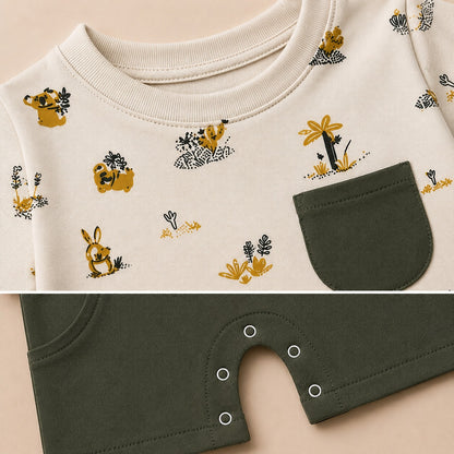 Baby Boys Premium Summer Romper Set | Soft Cotton Printed Outfit | Comfortable Casual Wear for Infants & Toddlers