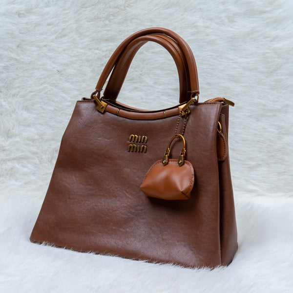 'Classic Everyday' Rich Brown Mini-Tote Handbag