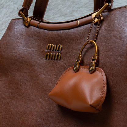 Classic Everyday Rich Brown Mini-Tote Handbag