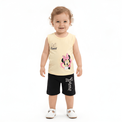 Girls Minnie Mouse Summer 2-Piece Outfit Set