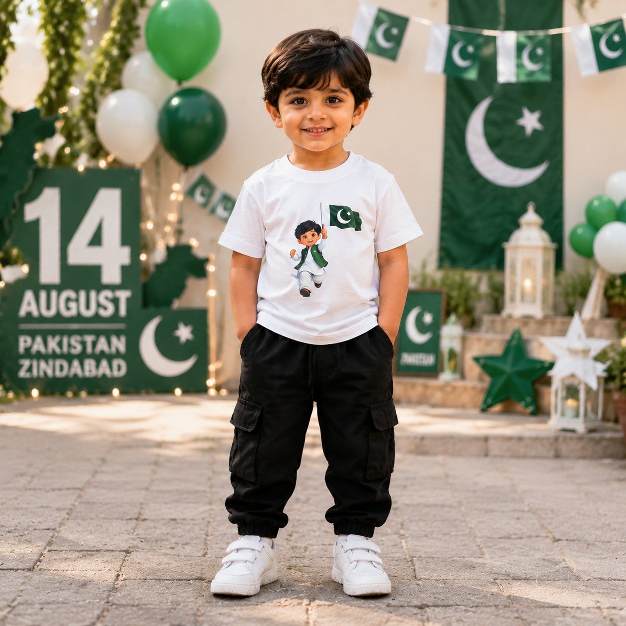 Boys 14th August Celebration T-Shirt - Independence Day Special Edition