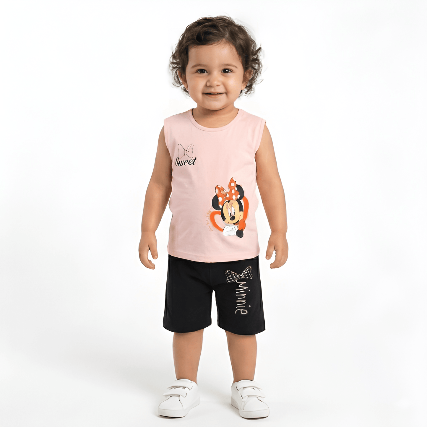 Girls Minnie Mouse Summer 2-Piece Outfit Set