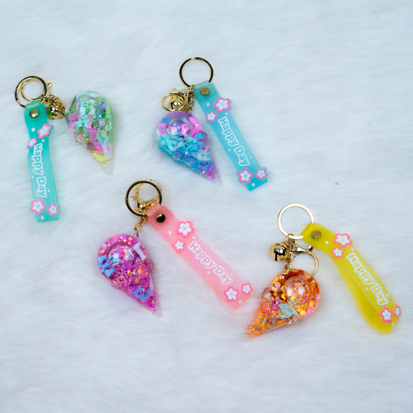 'Happy Day' Ice Cream Resin Keychain  (011)