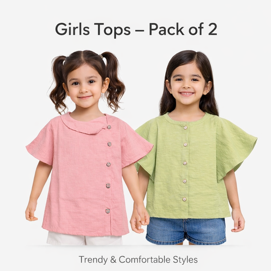 Imported Girls Pack of 2 Top Set (Vol 2)
