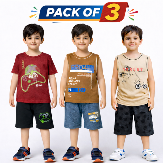 Boys Pack of 3 Suit Set (JB-EB02)