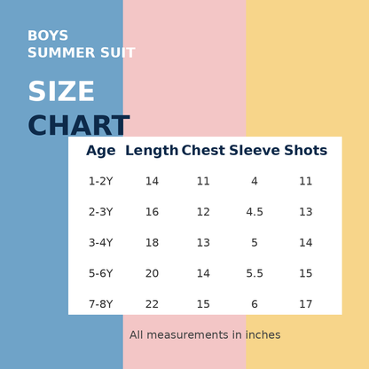 Boys Half Sleeve Suit (JB-20105)